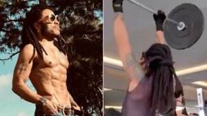 Lenny Kravitz Lifts Weights in Leather Pants at 59 — and the Internet Reacts!