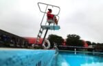 Swimming safety and drowing prevention in a sweltering summer