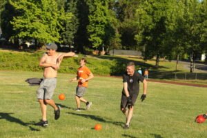 Outdoor workouts for men focus on fitness, friendship