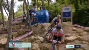 Olympics broadcaster refuses to show replay as French mountain biker knocked out in sickening fall