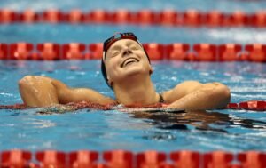 Katie Ledecky, back for another Olympics, is all about the work