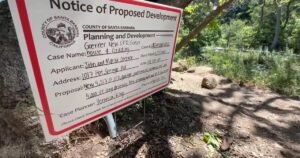 Hikers challenge development of a driveway that would pave over a popular trail