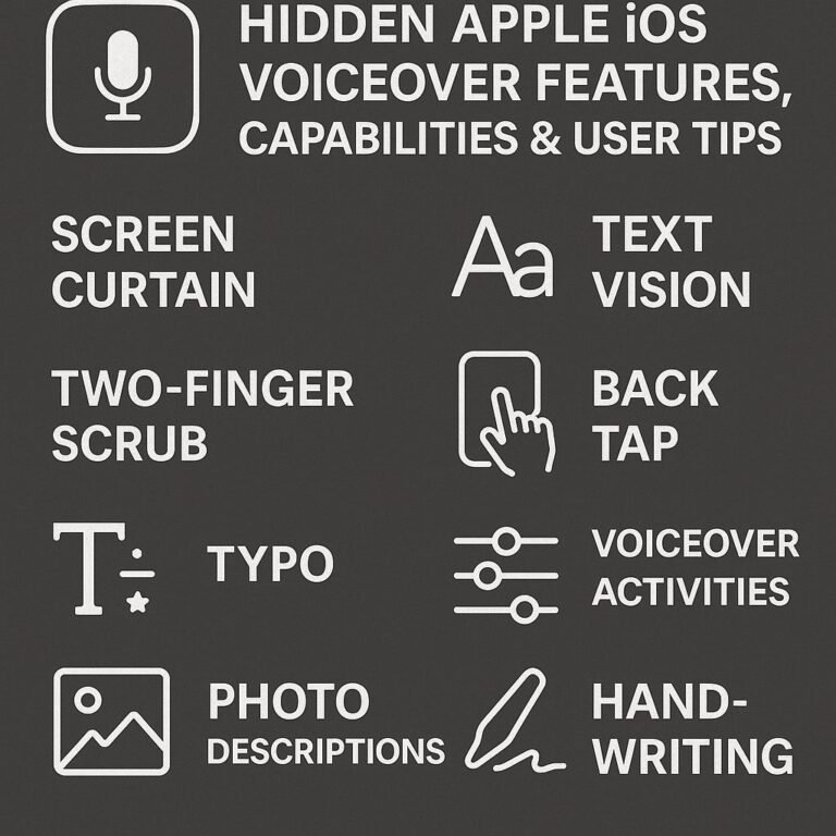 Hidden Apple iOS VoiceOver Features, Capabilities & User Tips
