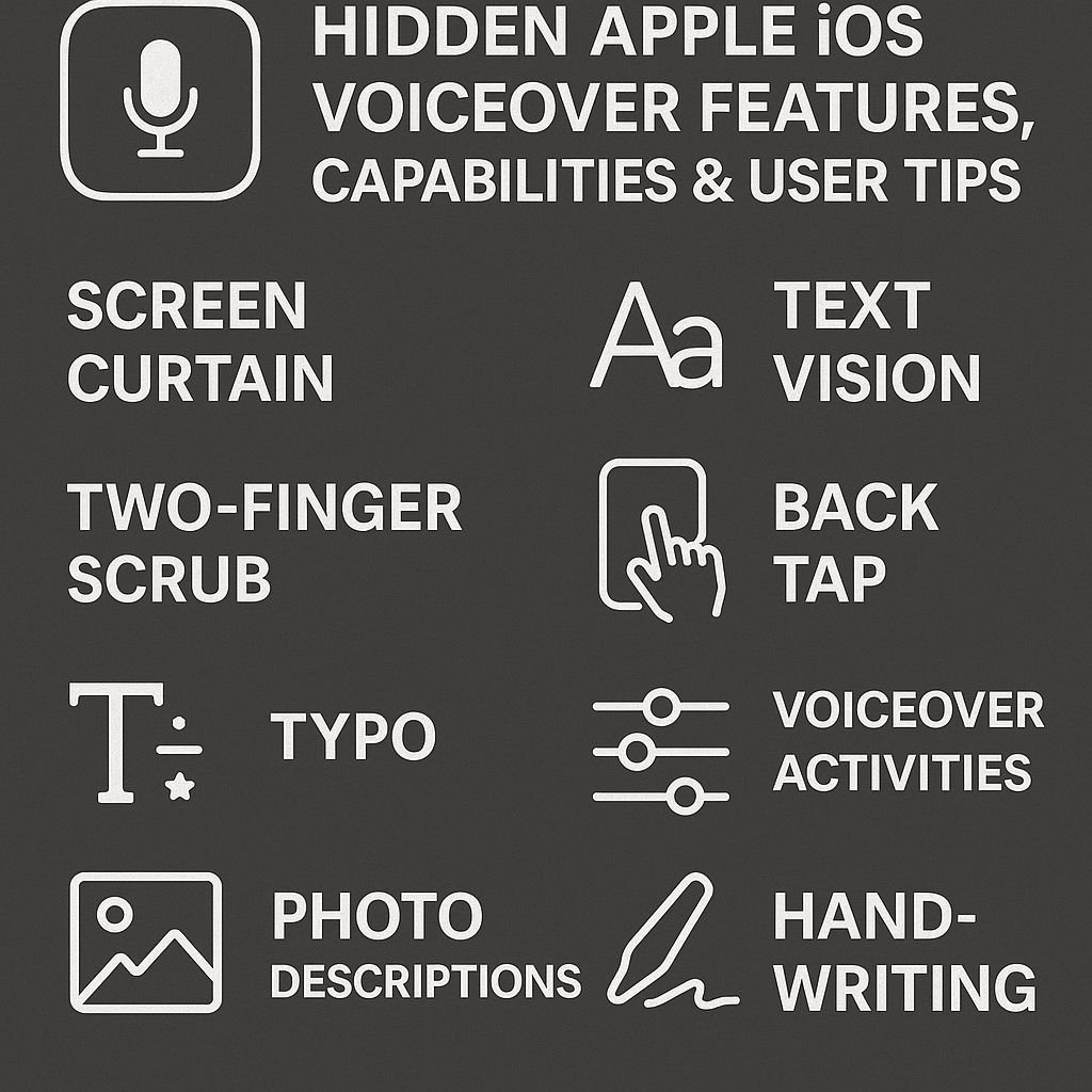 Hidden Apple iOS VoiceOver Features, Capabilities & User Tips